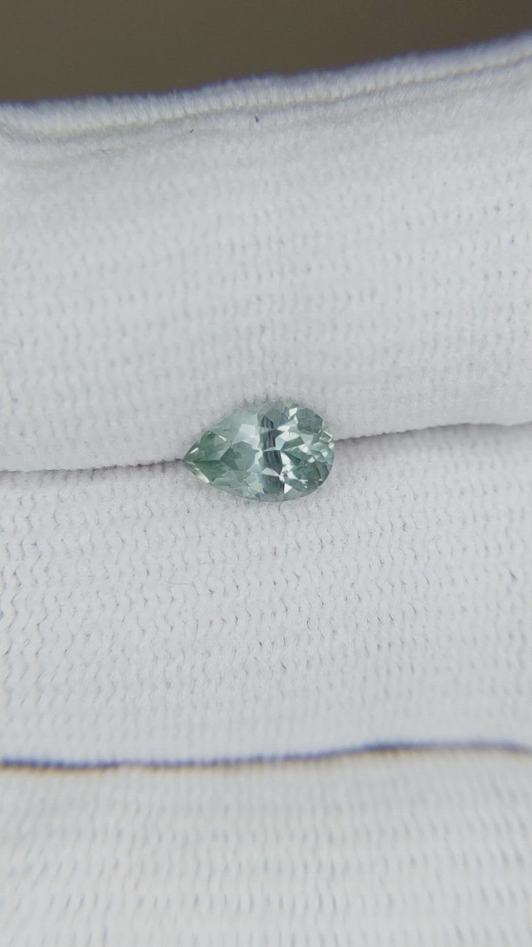 1.09 Ct. Bluish Green Sapphire from Montana Size Video