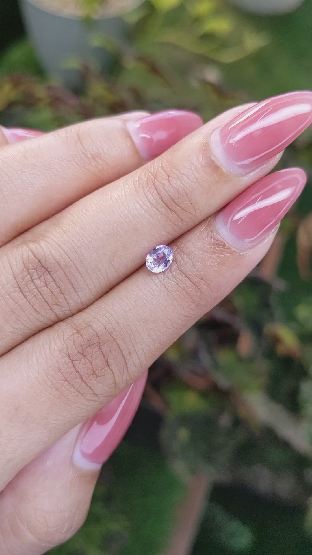0.45 Ct. Purple Sapphire from Ceylon (Sri Lanka) Size Video
