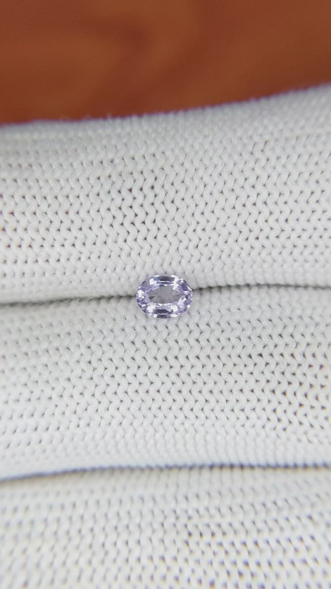 0.45 Ct. Purple Sapphire from Ceylon (Sri Lanka) Size Video