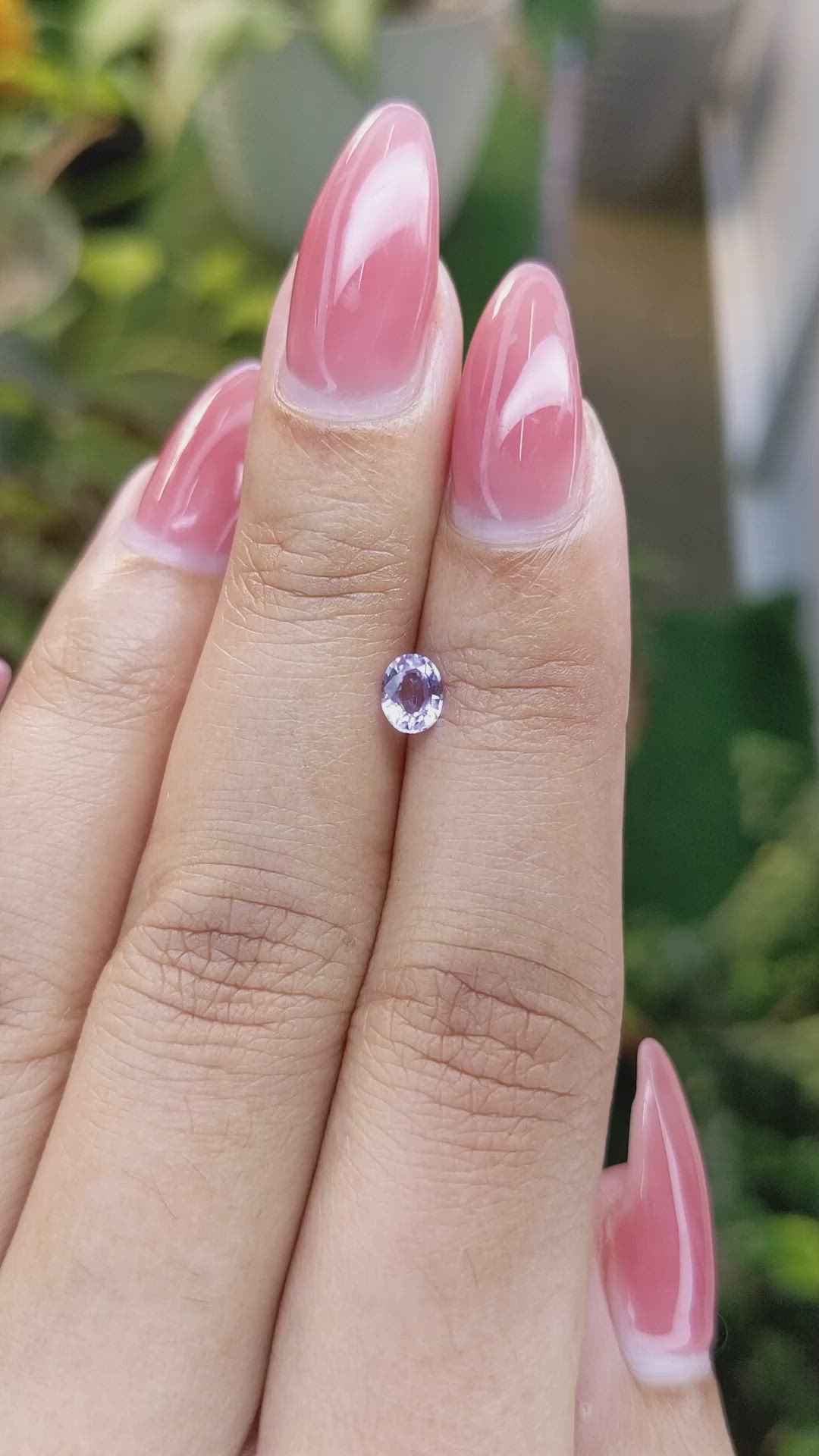 0.45 Ct. Purple Sapphire from Ceylon (Sri Lanka) Size Video