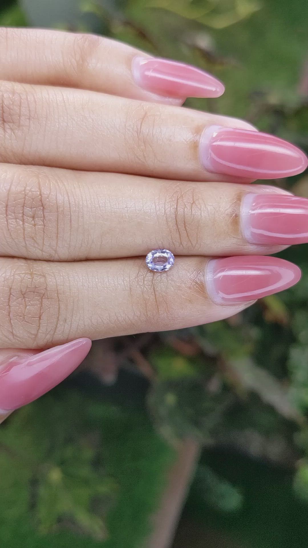 0.45 Ct. Purple Sapphire from Ceylon (Sri Lanka) Size Video