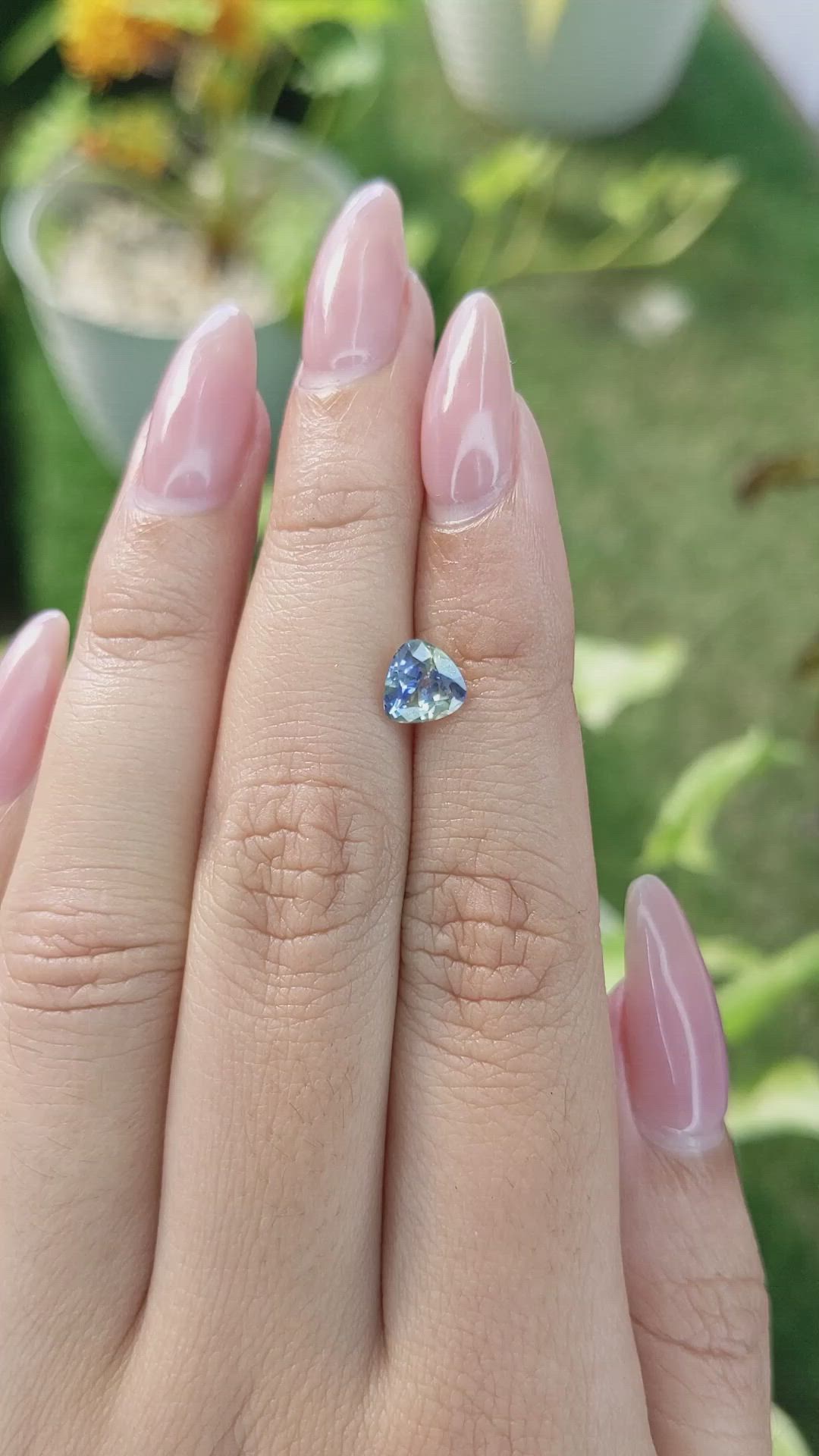 1.44 Ct. Bi Color Sapphire from Ceylon (Sri Lanka) Size Video