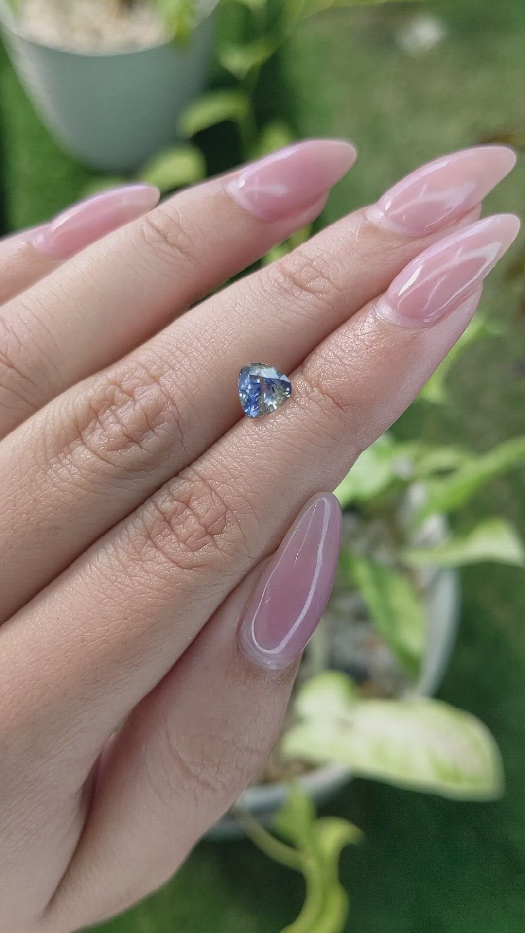 1.44 Ct. Bi Color Sapphire from Ceylon (Sri Lanka) Size Video