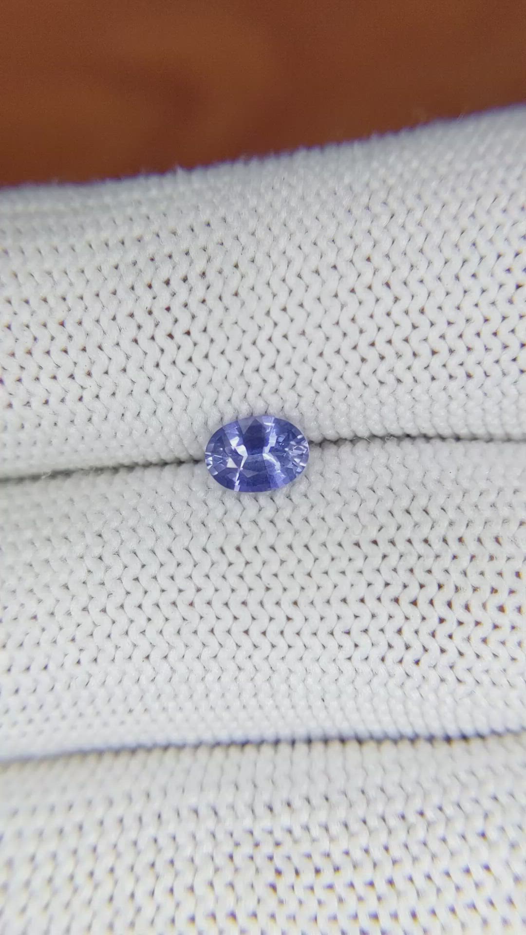 0.58 Ct. Blue Sapphire from Ceylon (Sri Lanka) Size Video