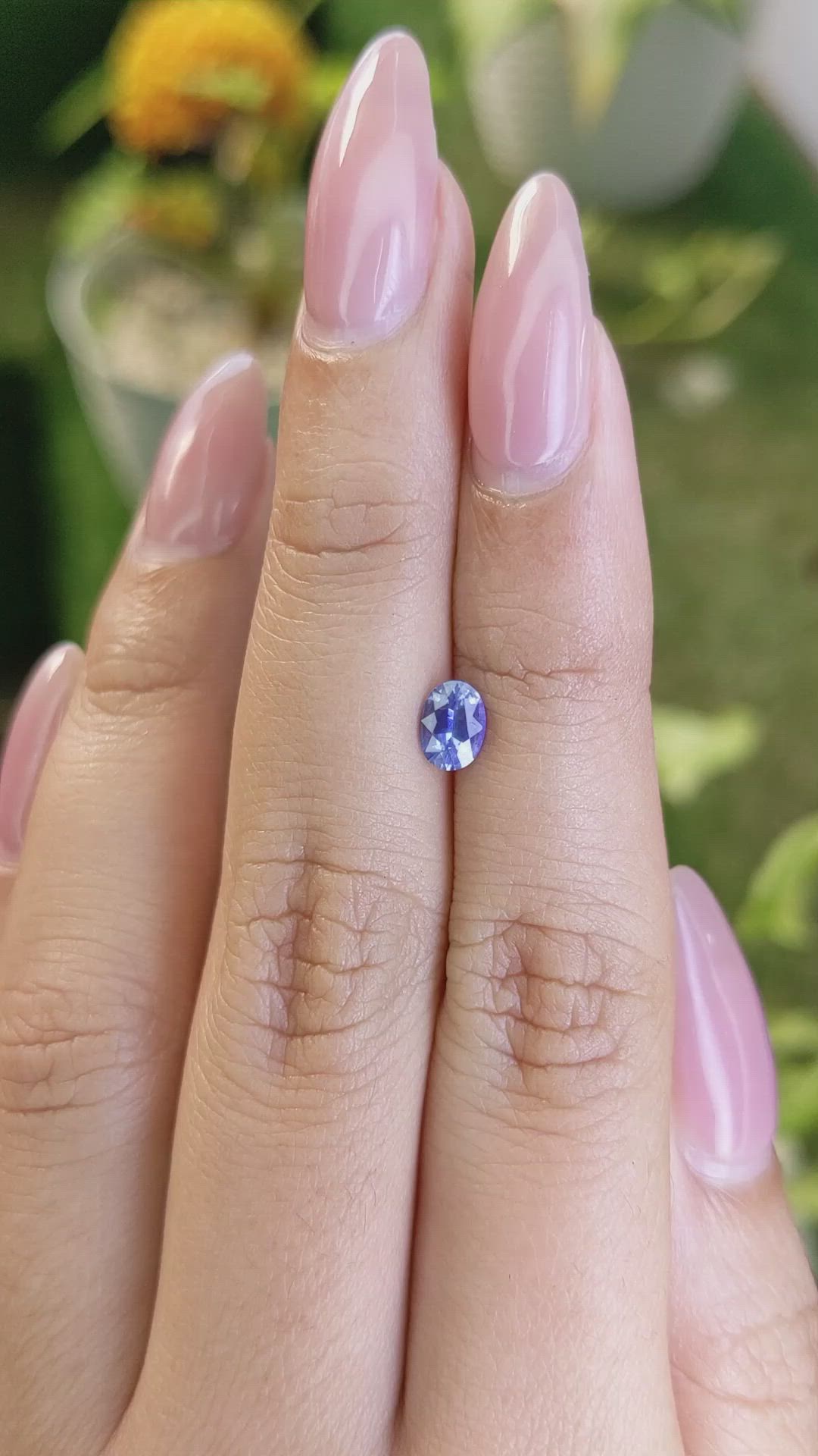 0.58 Ct. Blue Sapphire from Ceylon (Sri Lanka) Size Video