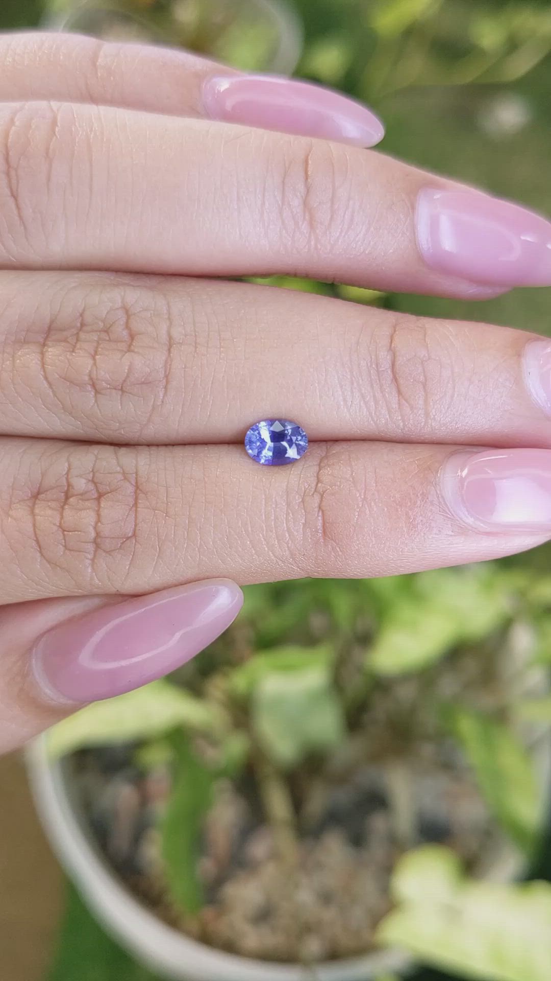 0.58 Ct. Blue Sapphire from Ceylon (Sri Lanka) Size Video