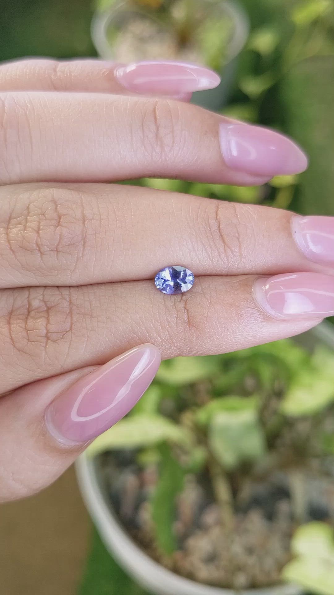 0.67 Ct. Blue Sapphire from Ceylon (Sri Lanka) Size Video