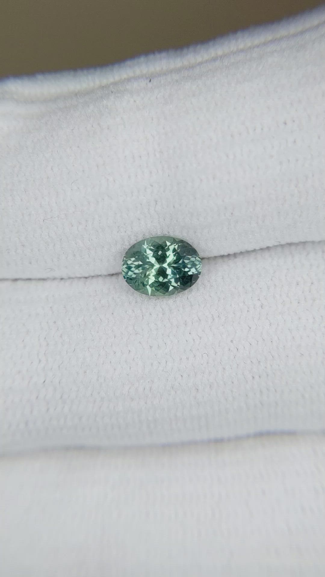 1.13 Ct. Bluish Green Sapphire from Montana Size Video
