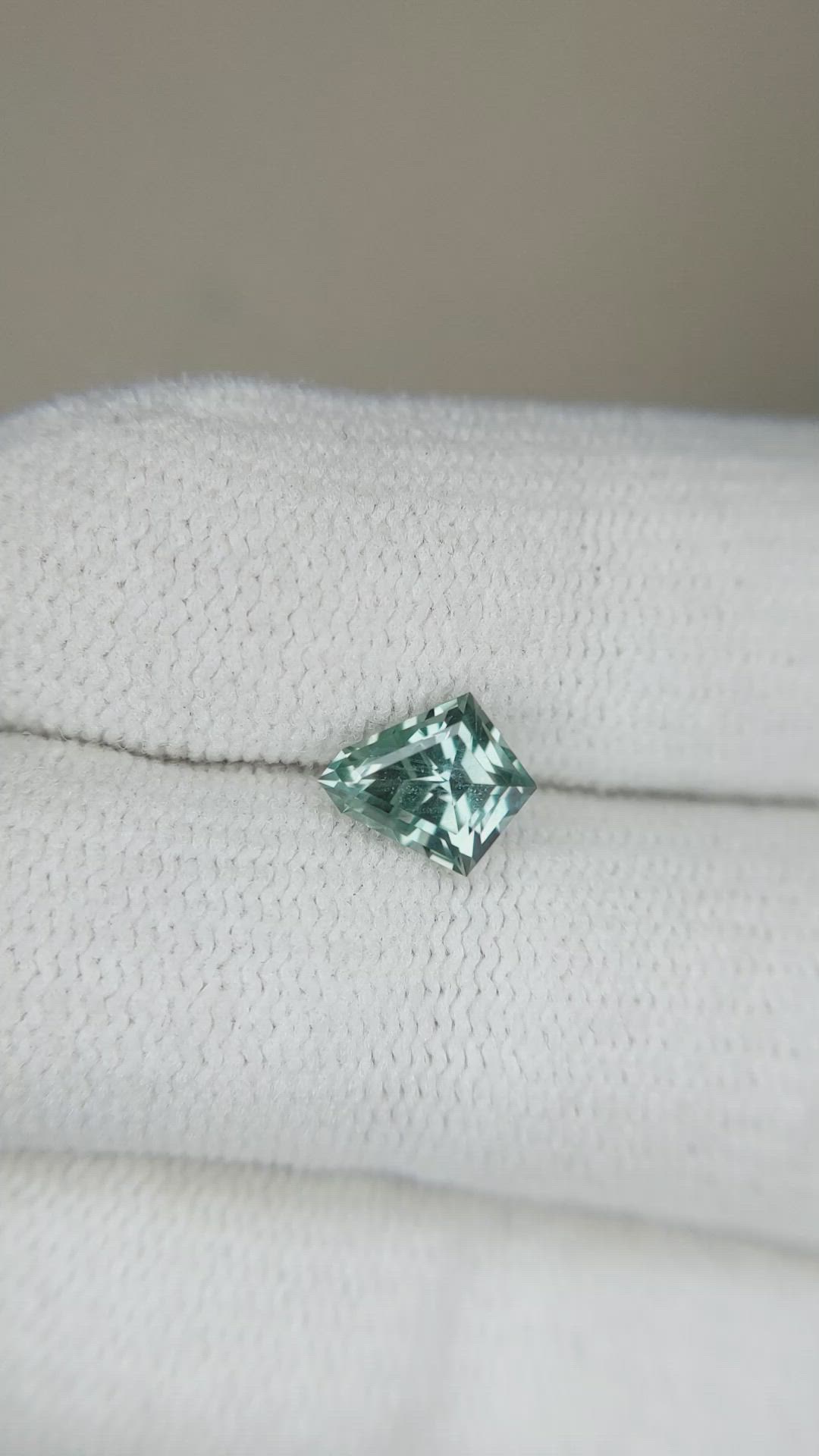 1.13 Ct. Bluish Green Sapphire from Montana Size Video