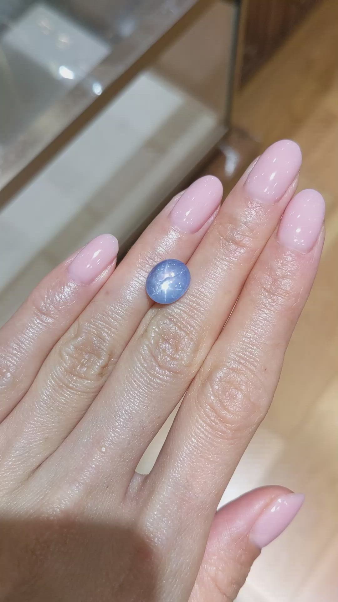 4.95 Ct. Blue Star Sapphire from Burma (Myanmar) Size Video