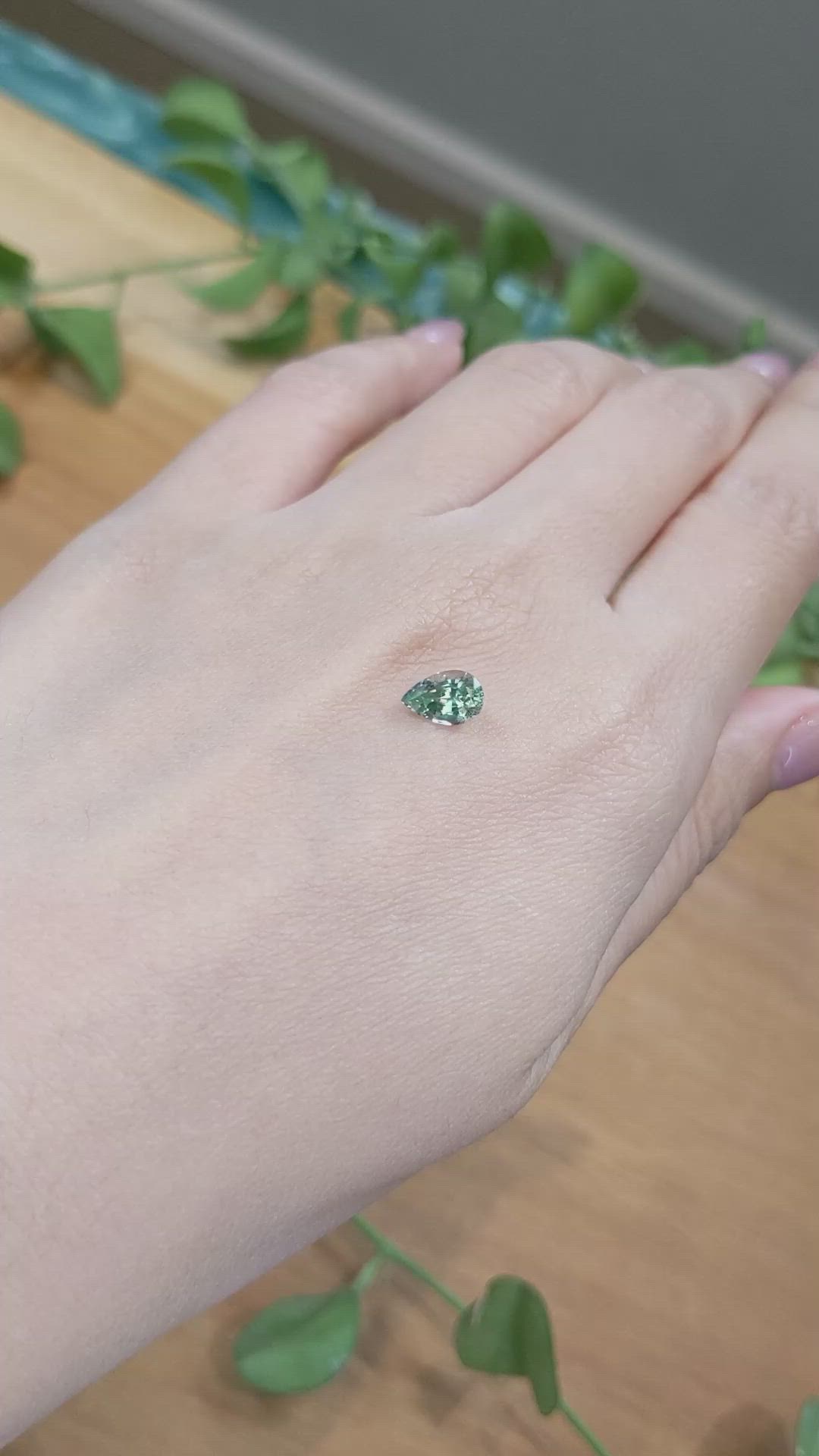 1.15 Ct. Green Sapphire from Montana Size Video