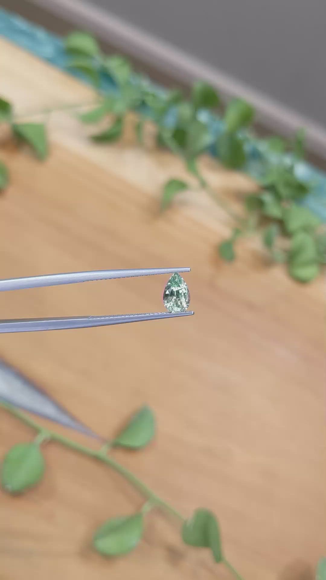 1.15 Ct. Green Sapphire from Montana Size Video