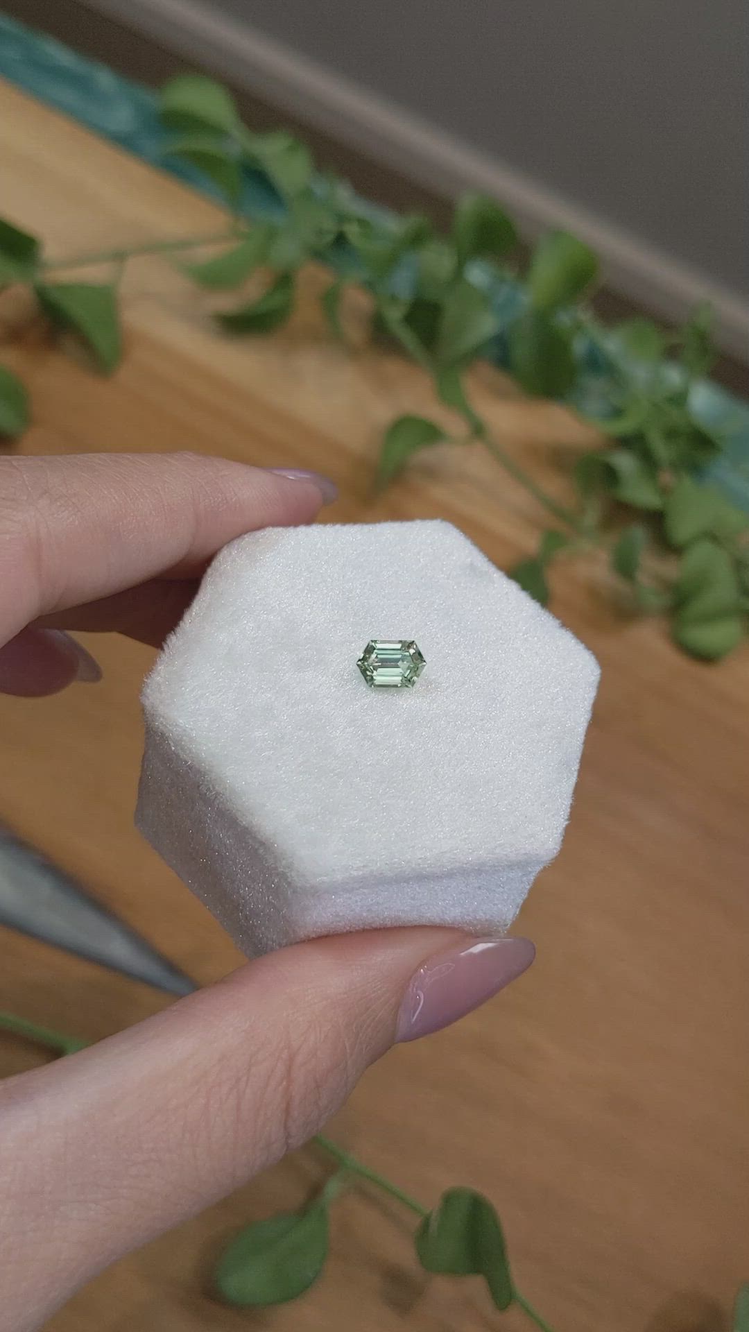 1.15 Ct. Green Sapphire from Montana Size Video