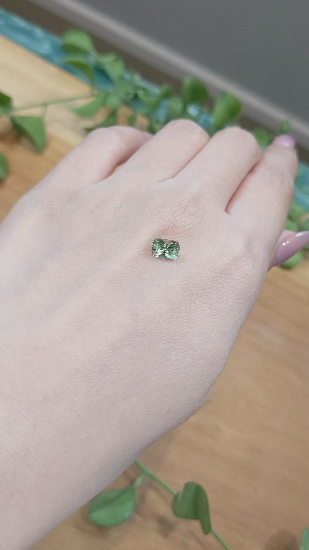 1.16 Ct. Green Sapphire from Montana Size Video