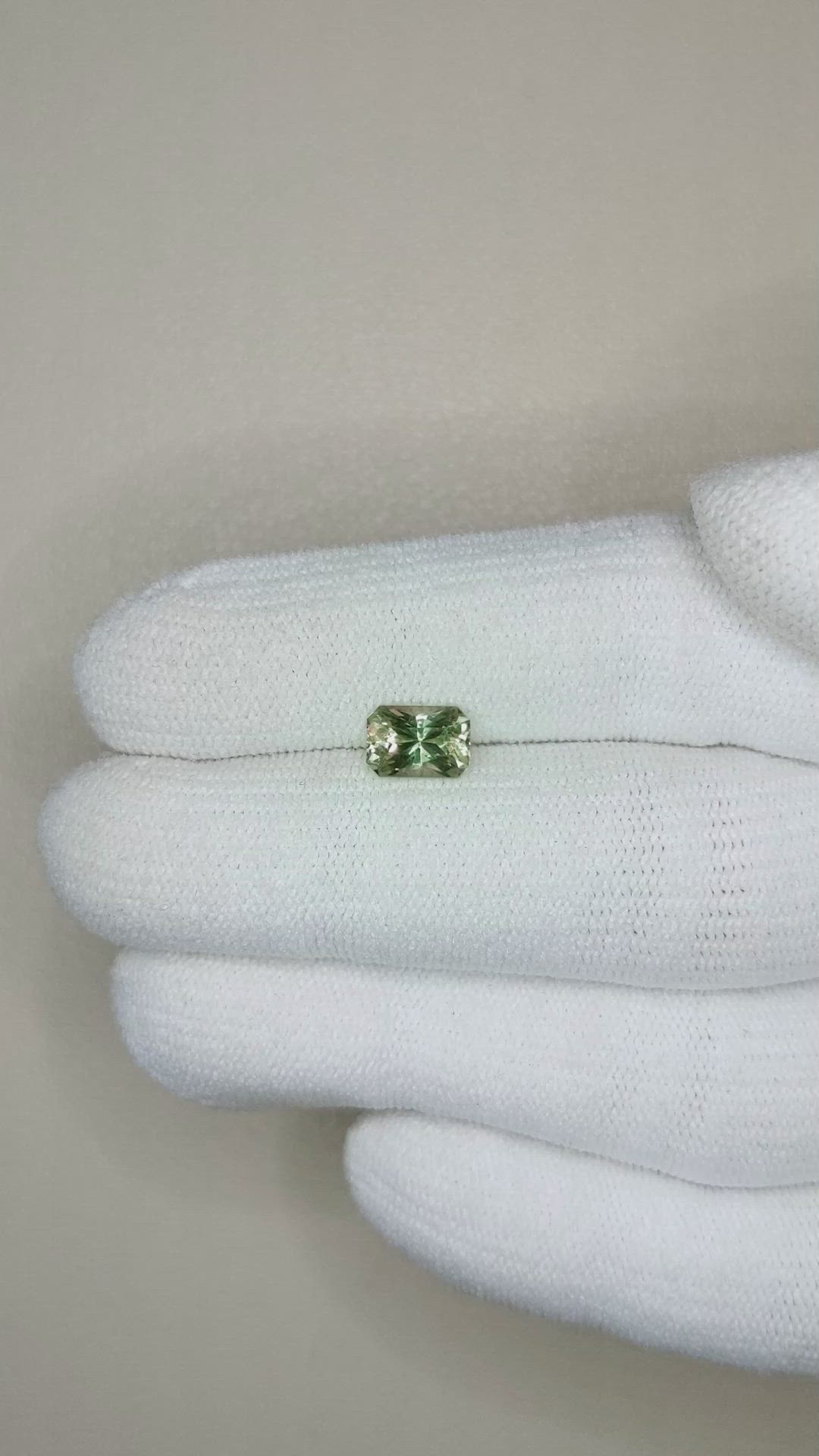 1.16 Ct. Green Sapphire from Montana Size Video