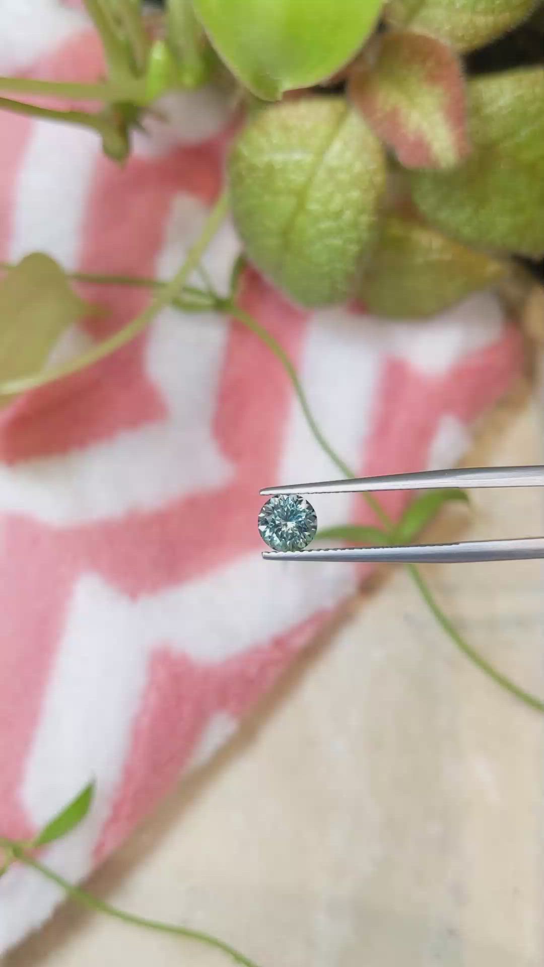 1.18 Ct. Greenish Blue Sapphire from Montana Size Video