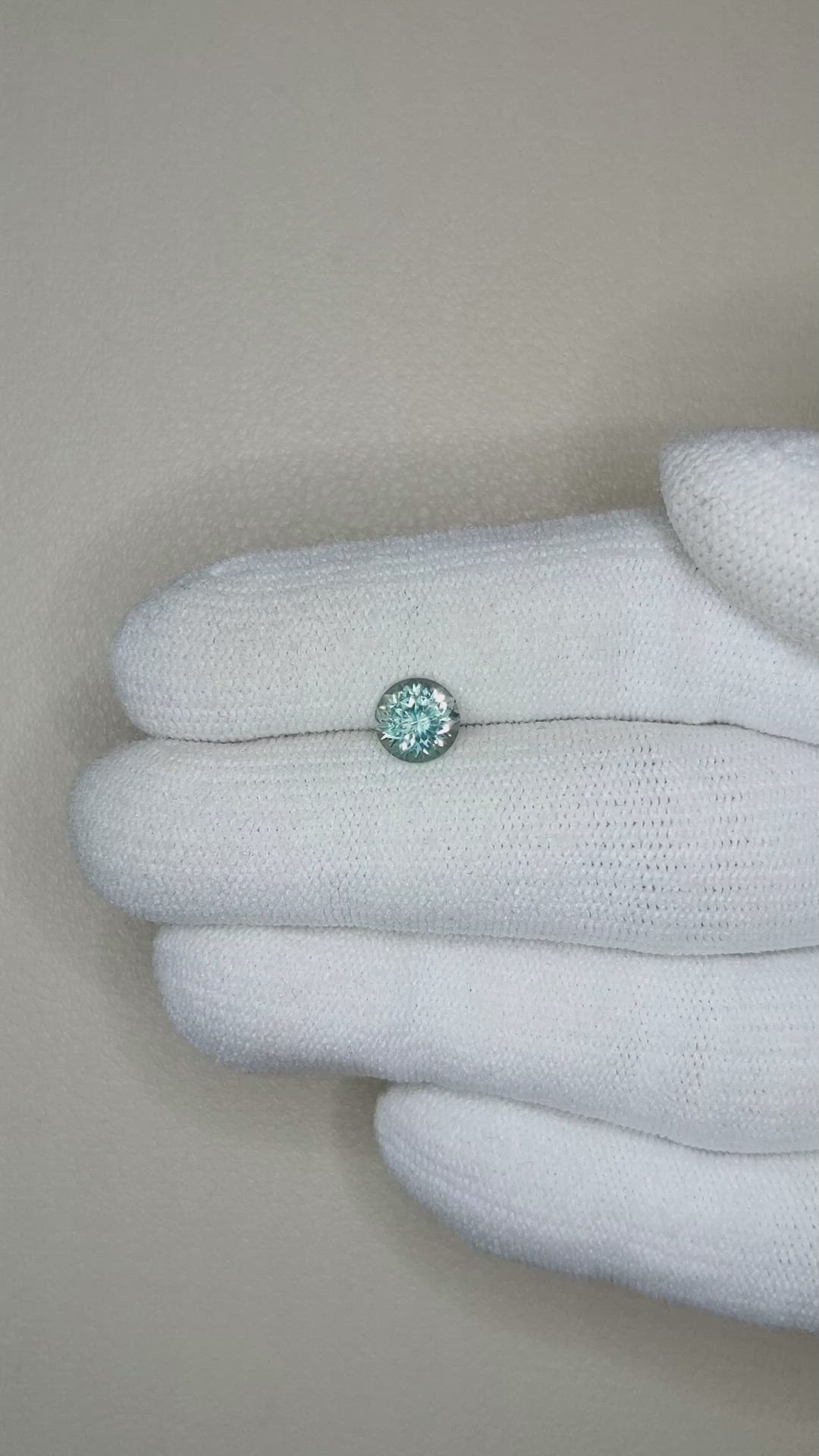 1.18 Ct. Greenish Blue Sapphire from Montana Size Video