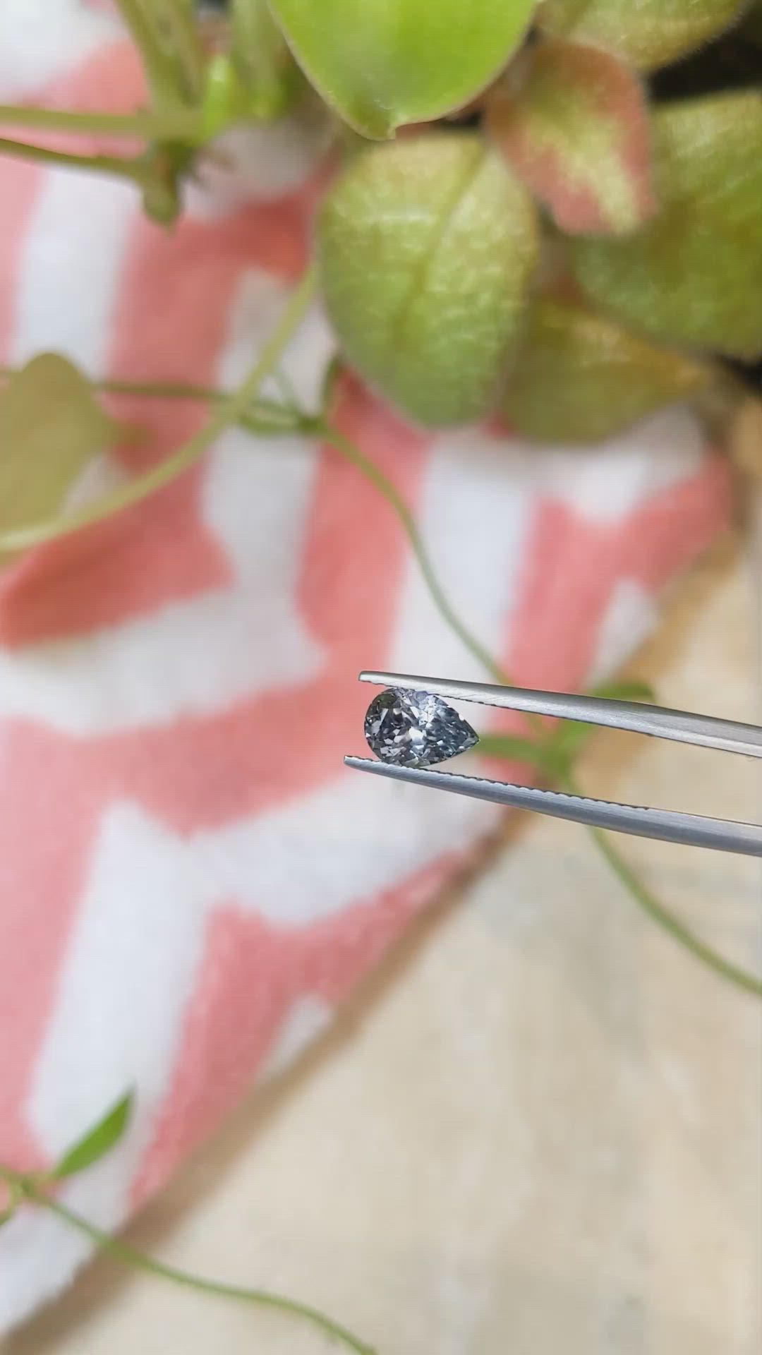 1.22 Ct. Bluish Grey Sapphire from Montana Size Video