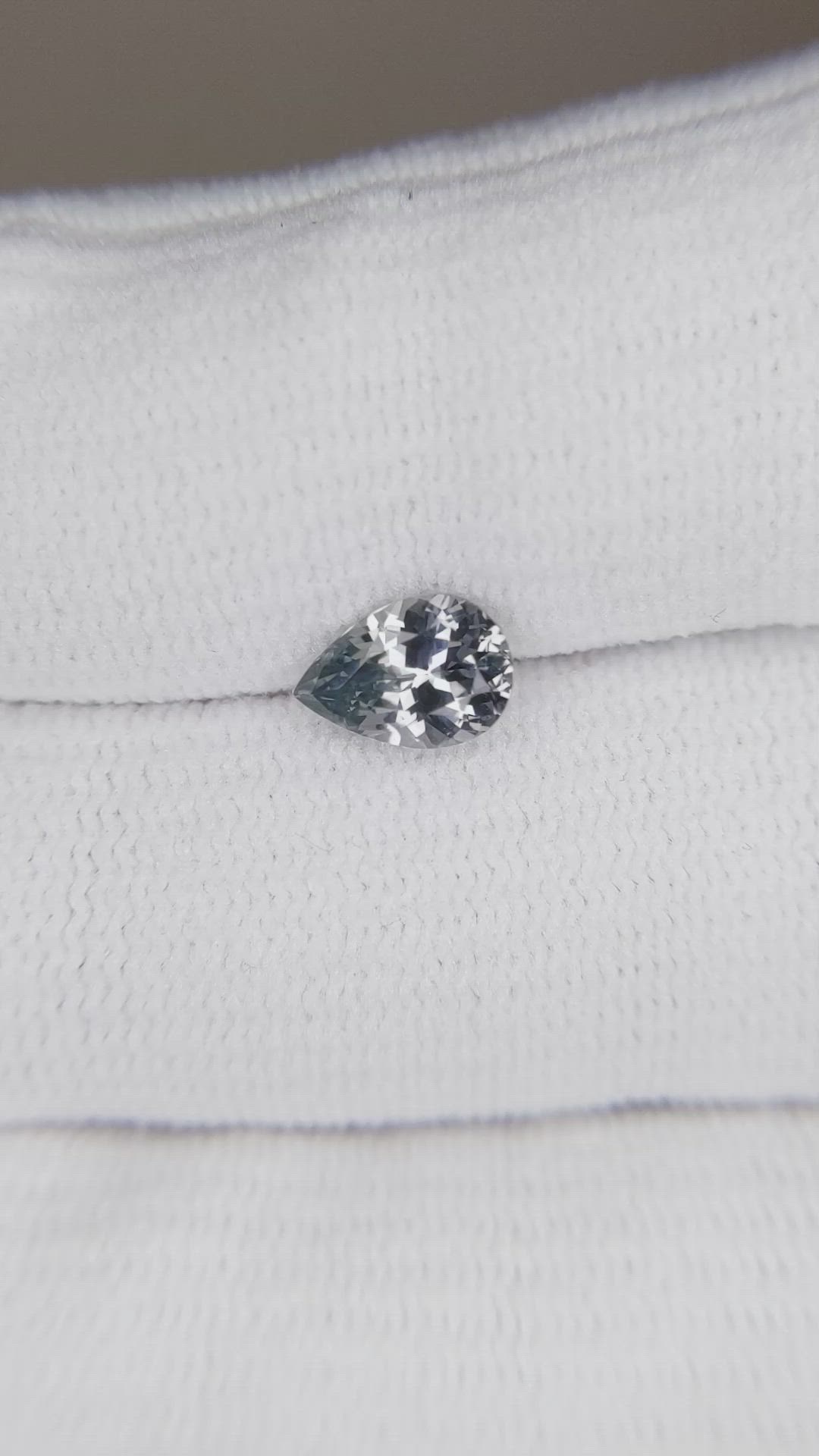 1.22 Ct. Bluish Grey Sapphire from Montana Size Video