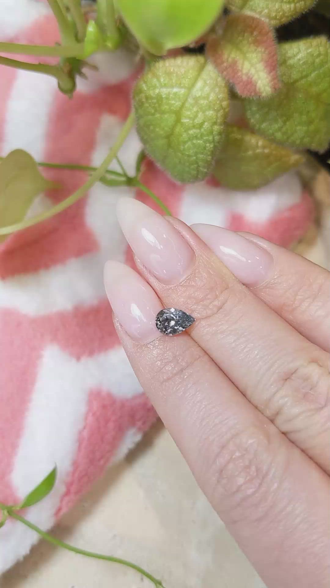 1.22 Ct. Bluish Grey Sapphire from Montana Size Video