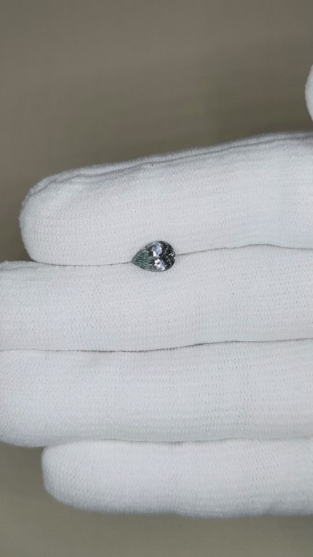 1.22 Ct. Bluish Grey Sapphire from Montana Size Video