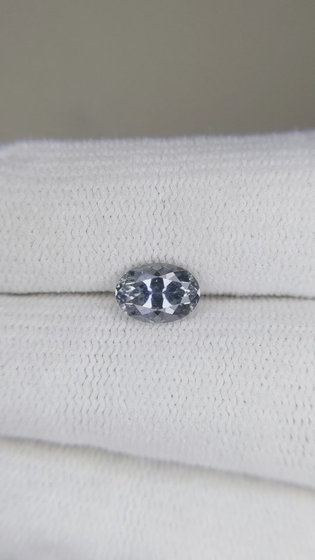 1.22 Ct. Bluish Grey Sapphire from Montana Size Video