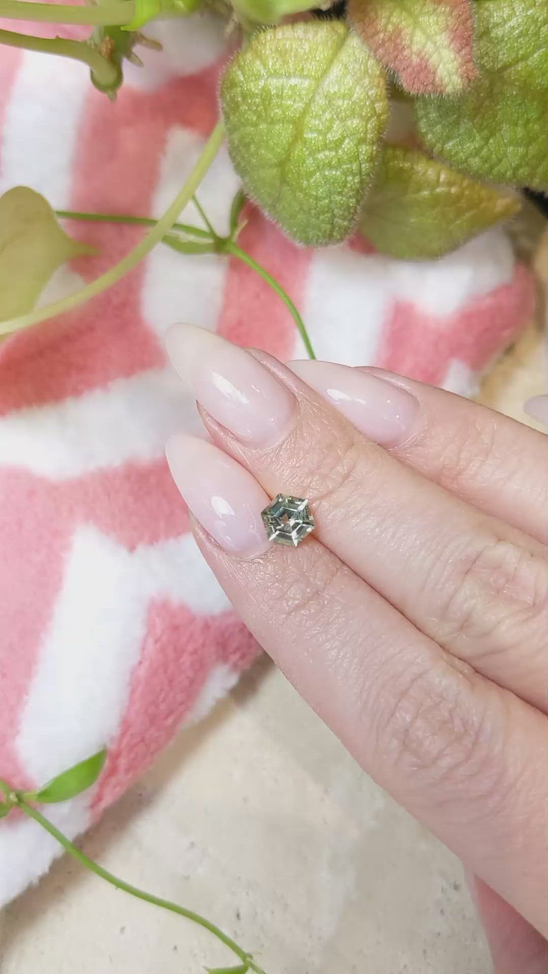 1.23 Ct. Green Sapphire from Montana Size Video