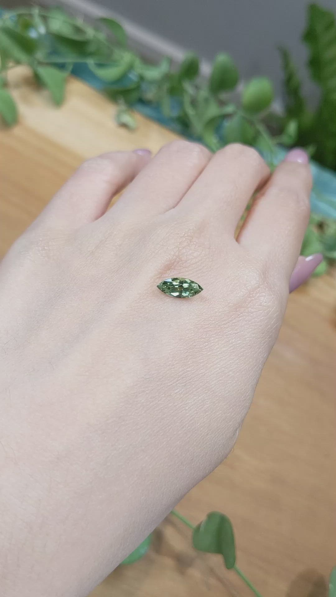 1.23 Ct. Green Sapphire from Montana Size Video