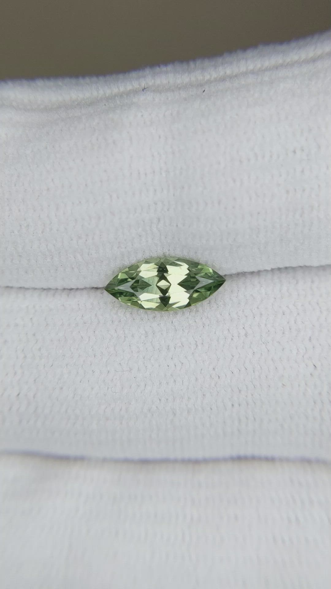 1.23 Ct. Green Sapphire from Montana Size Video