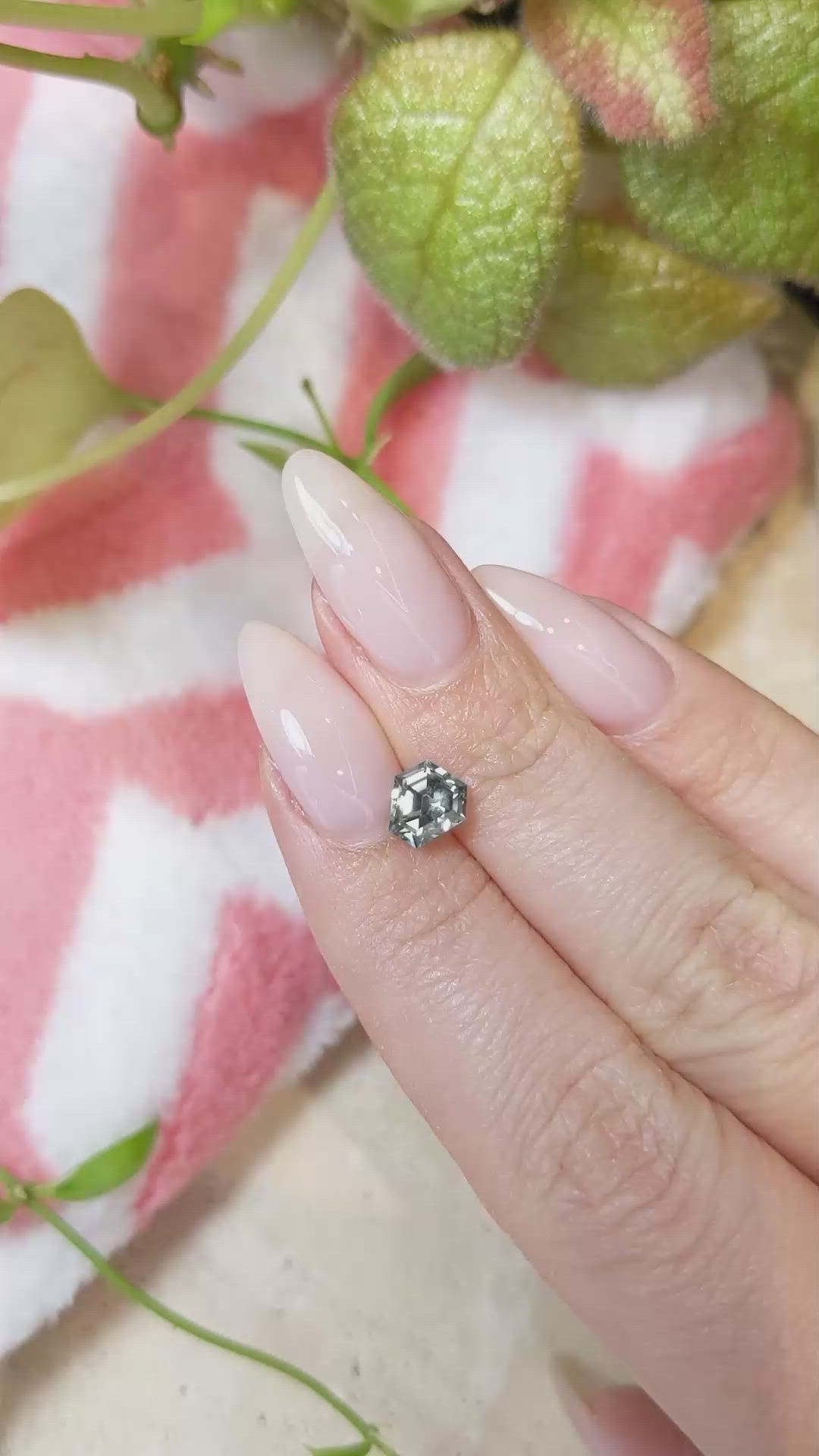 1.24 Ct. Bluish Grey Sapphire from Montana Size Video