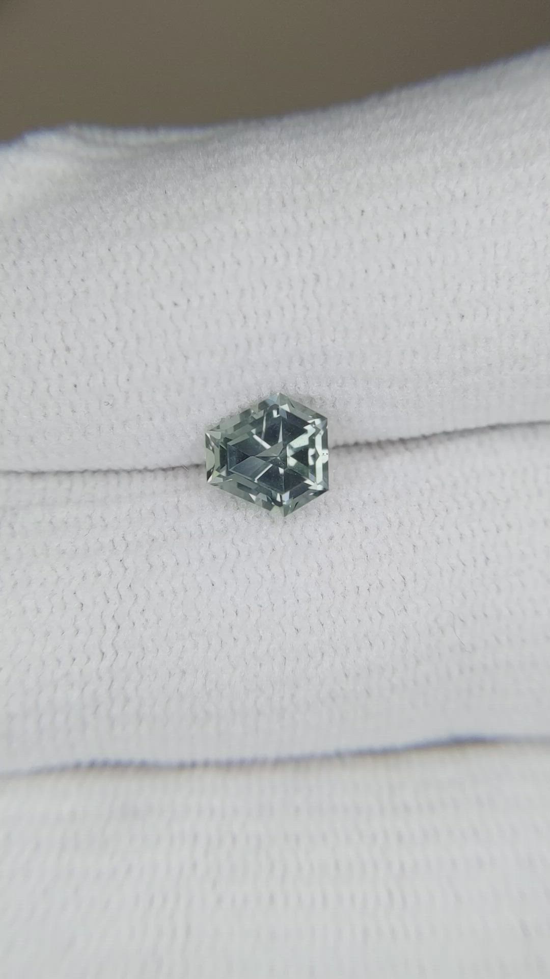 1.24 Ct. Bluish Grey Sapphire from Montana Size Video