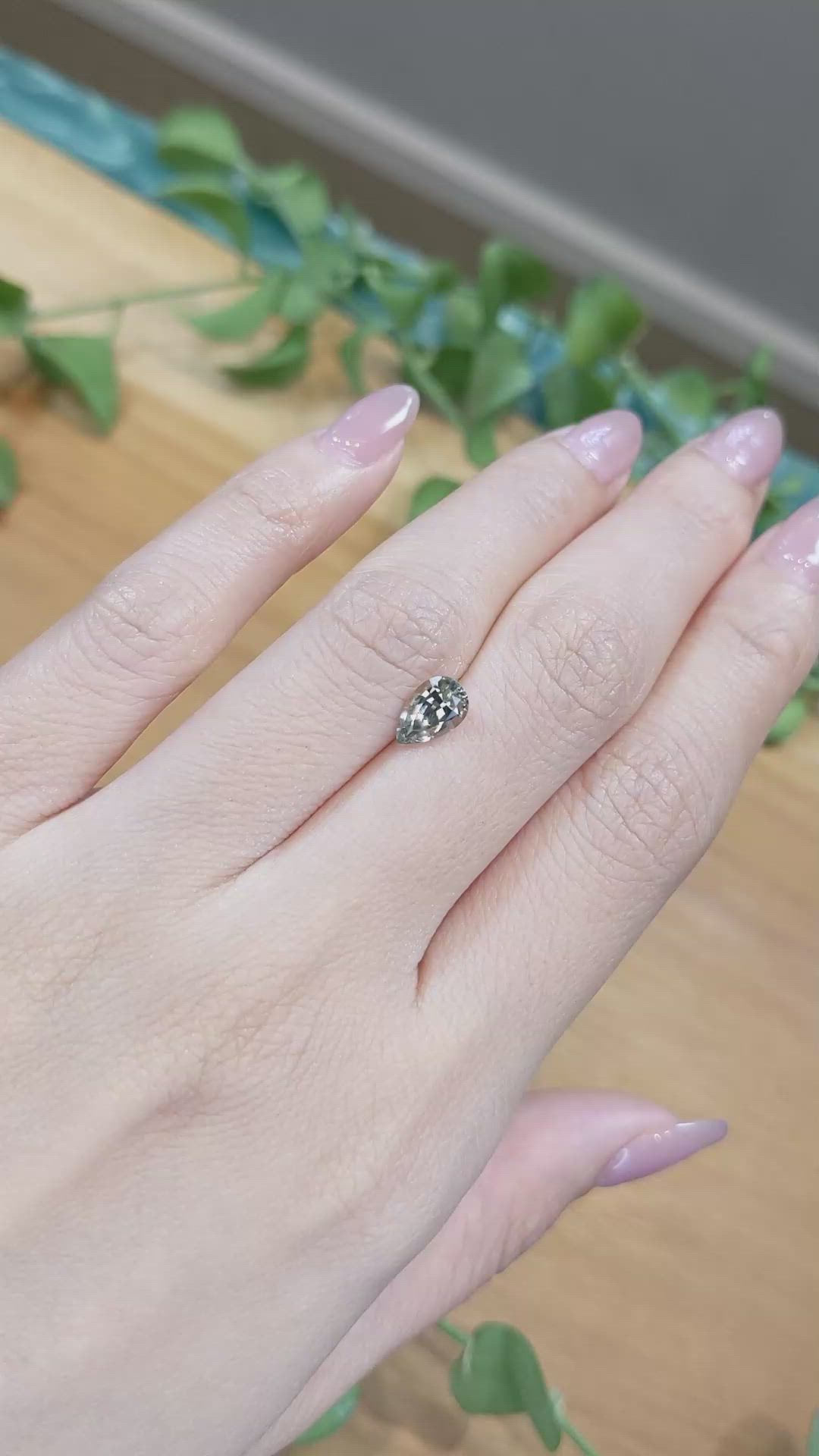 1.30 Ct. Green Sapphire from Montana Size Video