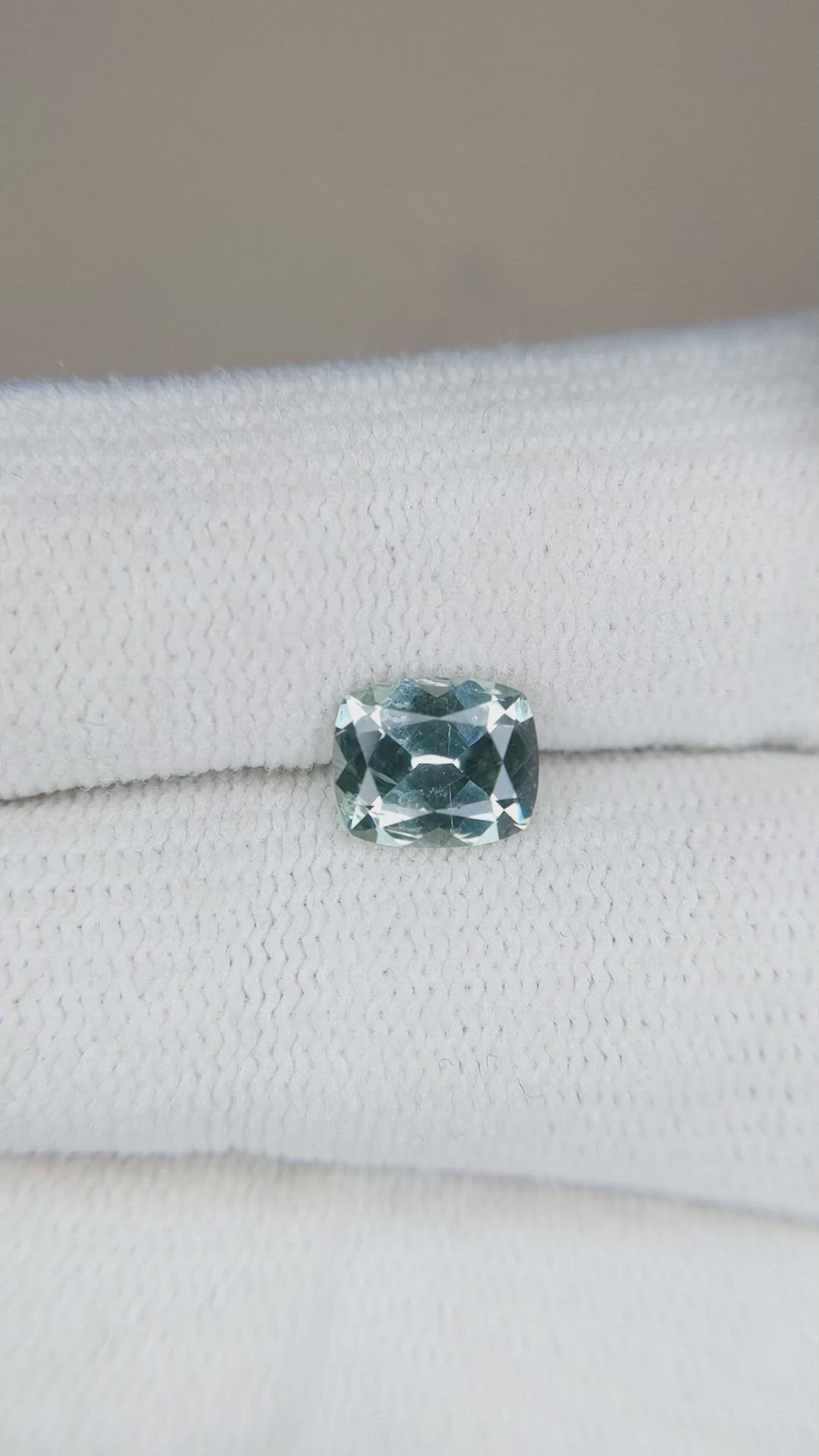 1.31 Ct. Bluish Green Sapphire from Montana Size Video
