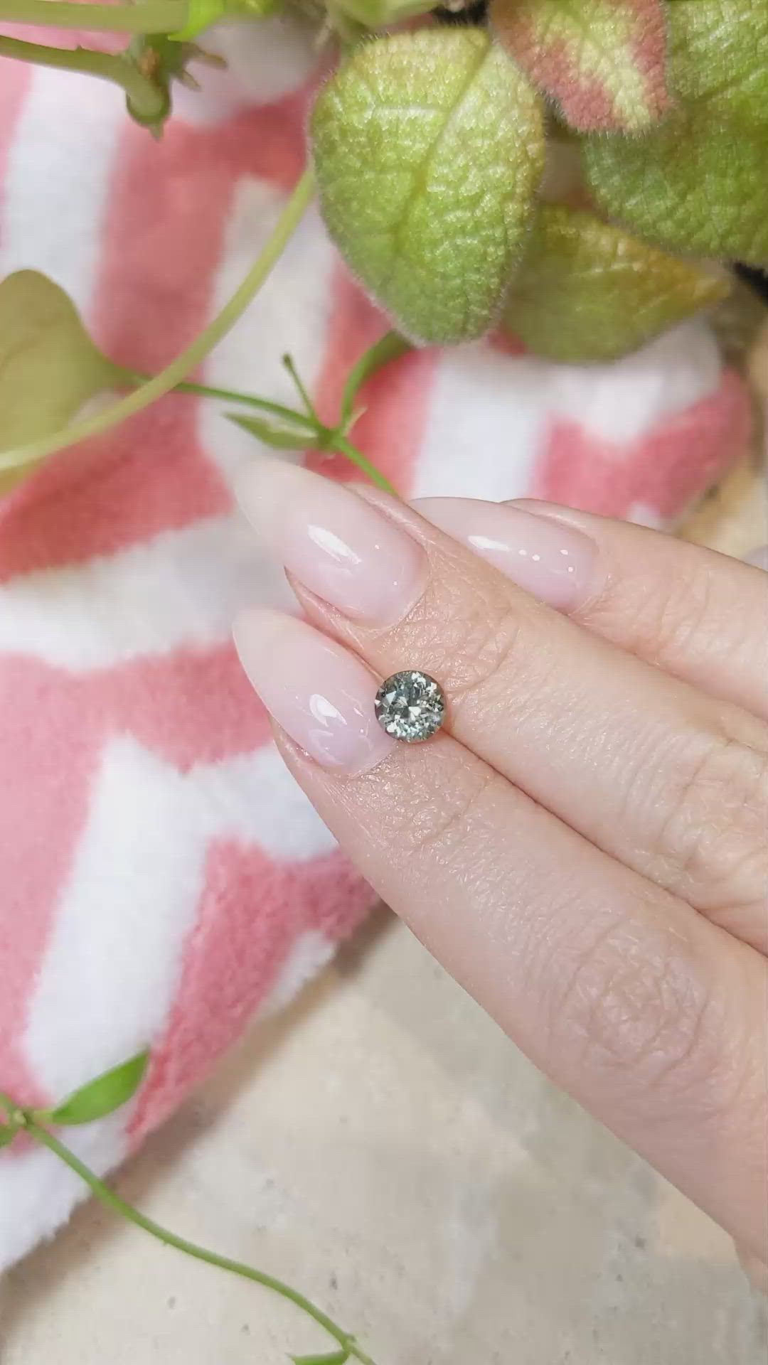 1.32 Ct. Green Sapphire from Montana Size Video