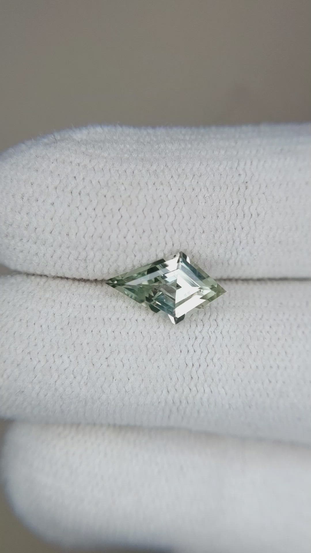 1.32 Ct. Yellowish Green Sapphire from Montana Size Video