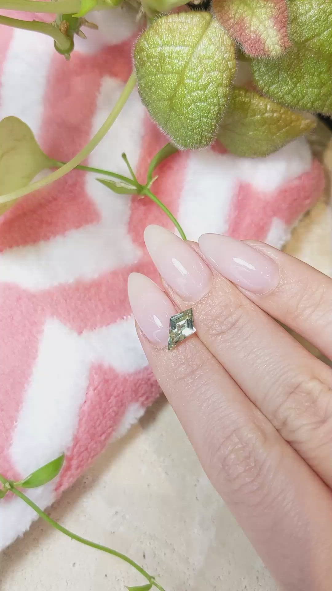 1.32 Ct. Yellowish Green Sapphire from Montana Size Video