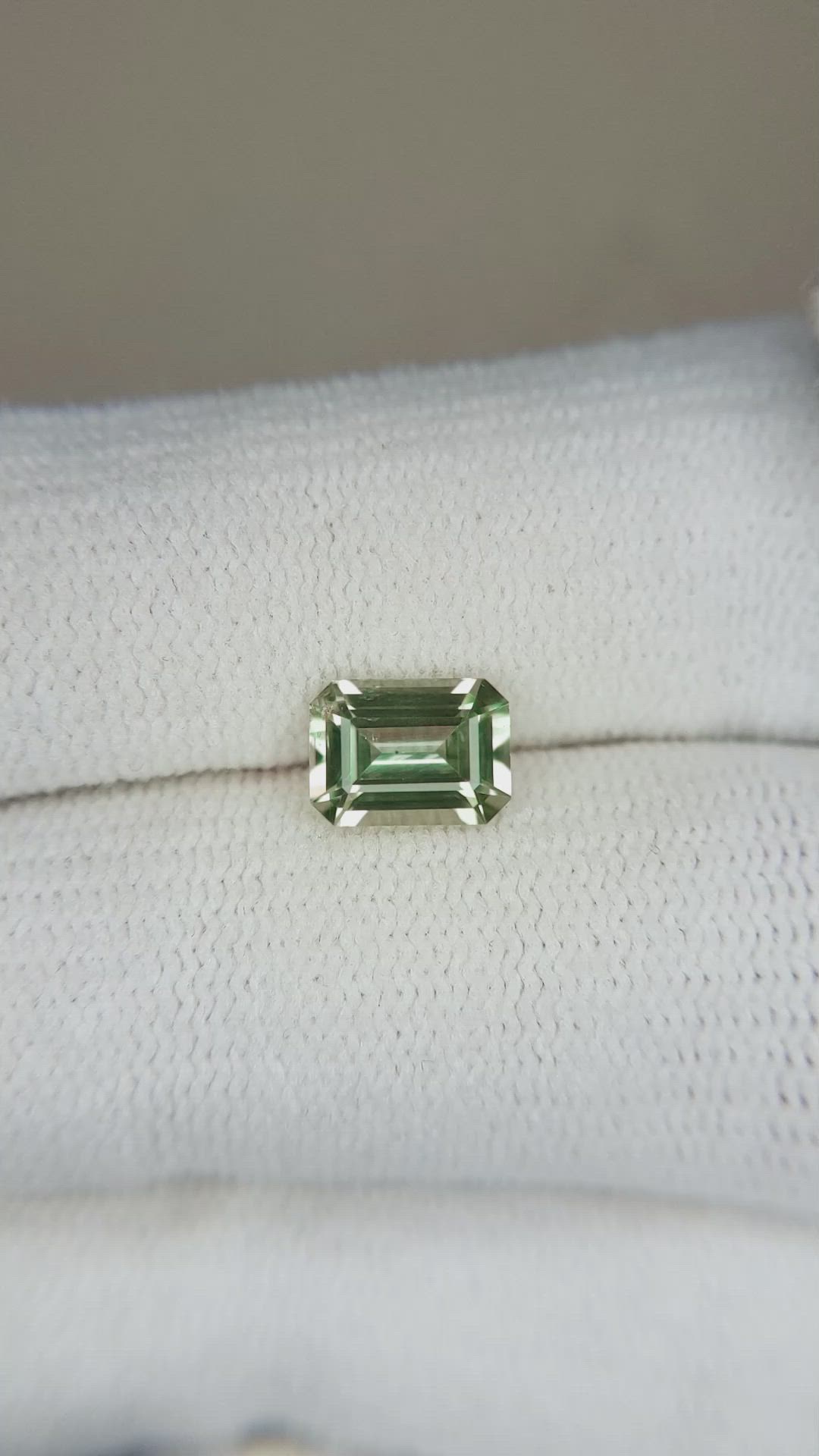 1.34 Ct. Green Sapphire from Montana Size Video