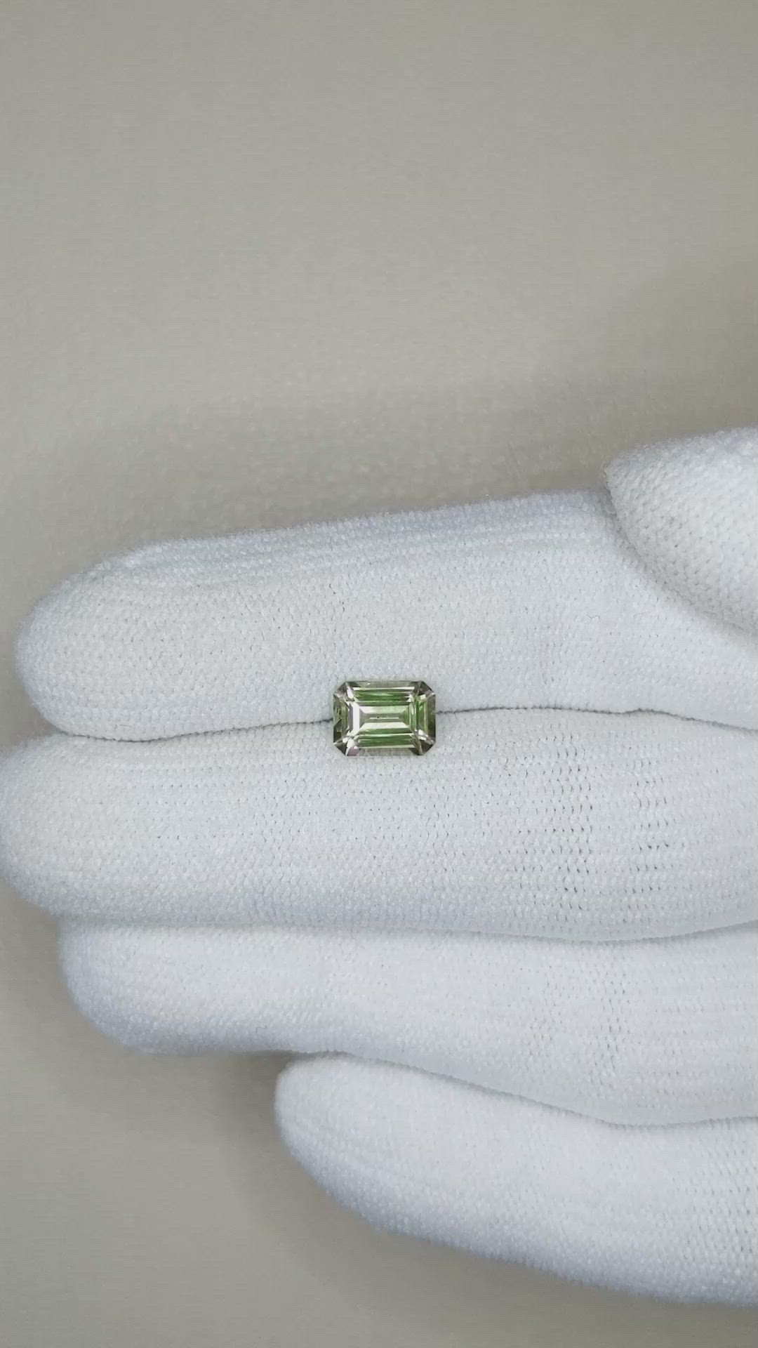 1.34 Ct. Green Sapphire from Montana Size Video