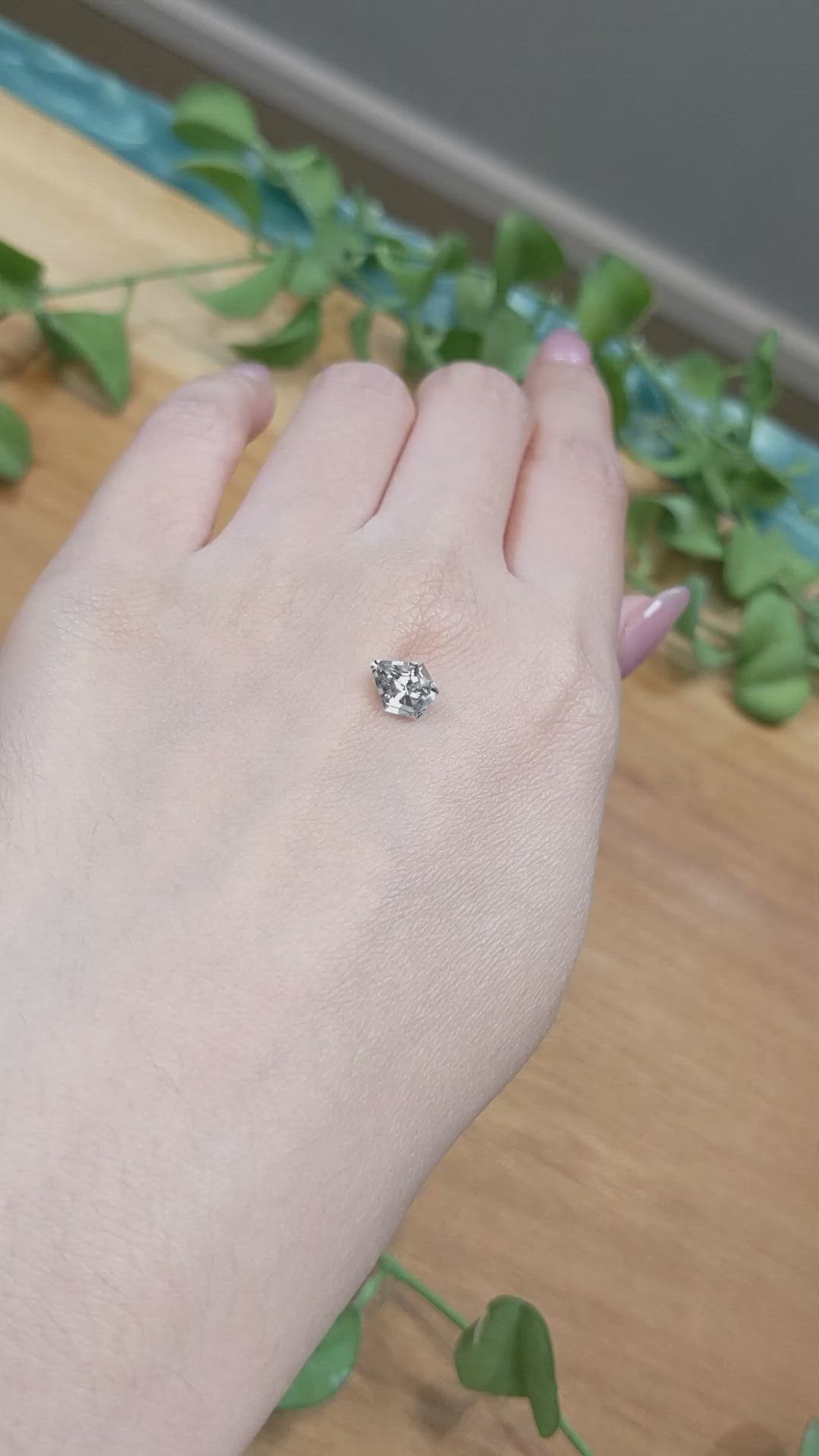 1.44 Ct. Grey Sapphire from Montana Size Video