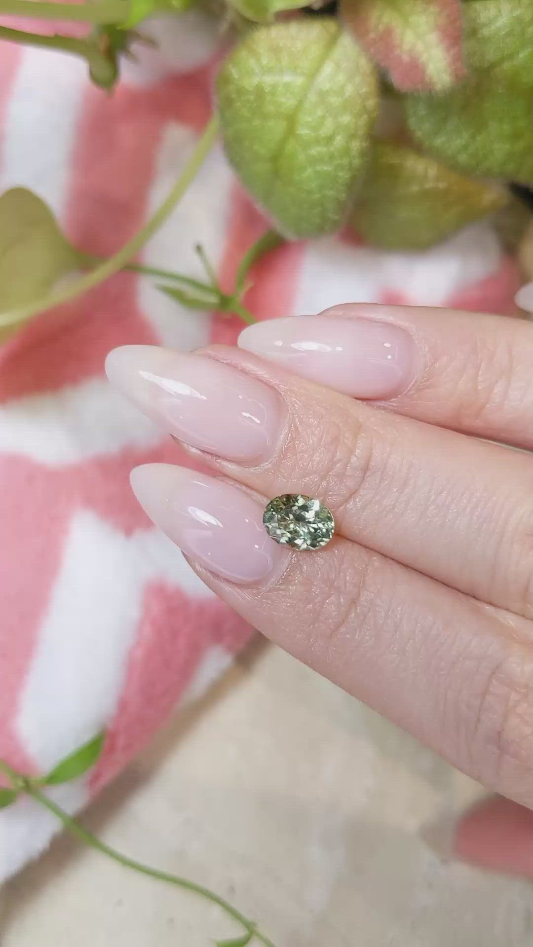 1.48 Ct. Green Sapphire from Montana Size Video