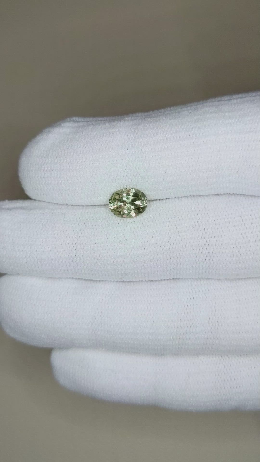 1.48 Ct. Green Sapphire from Montana Size Video