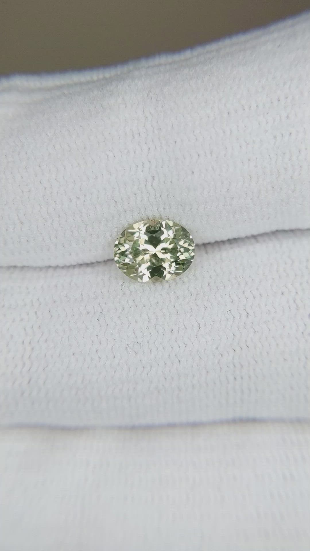 1.48 Ct. Green Sapphire from Montana Size Video