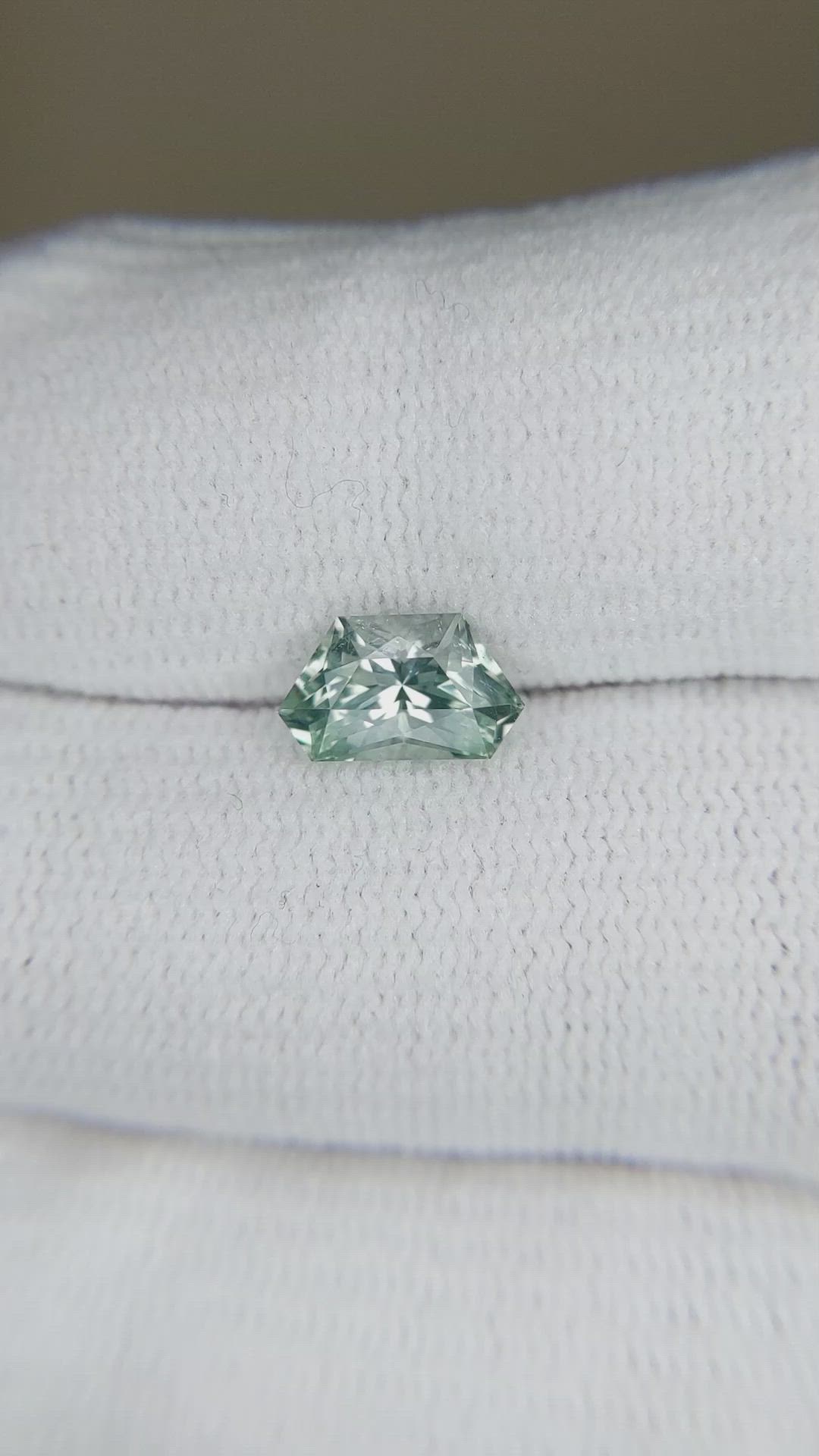 1.59 Ct. Bluish Green Sapphire from Montana Size Video