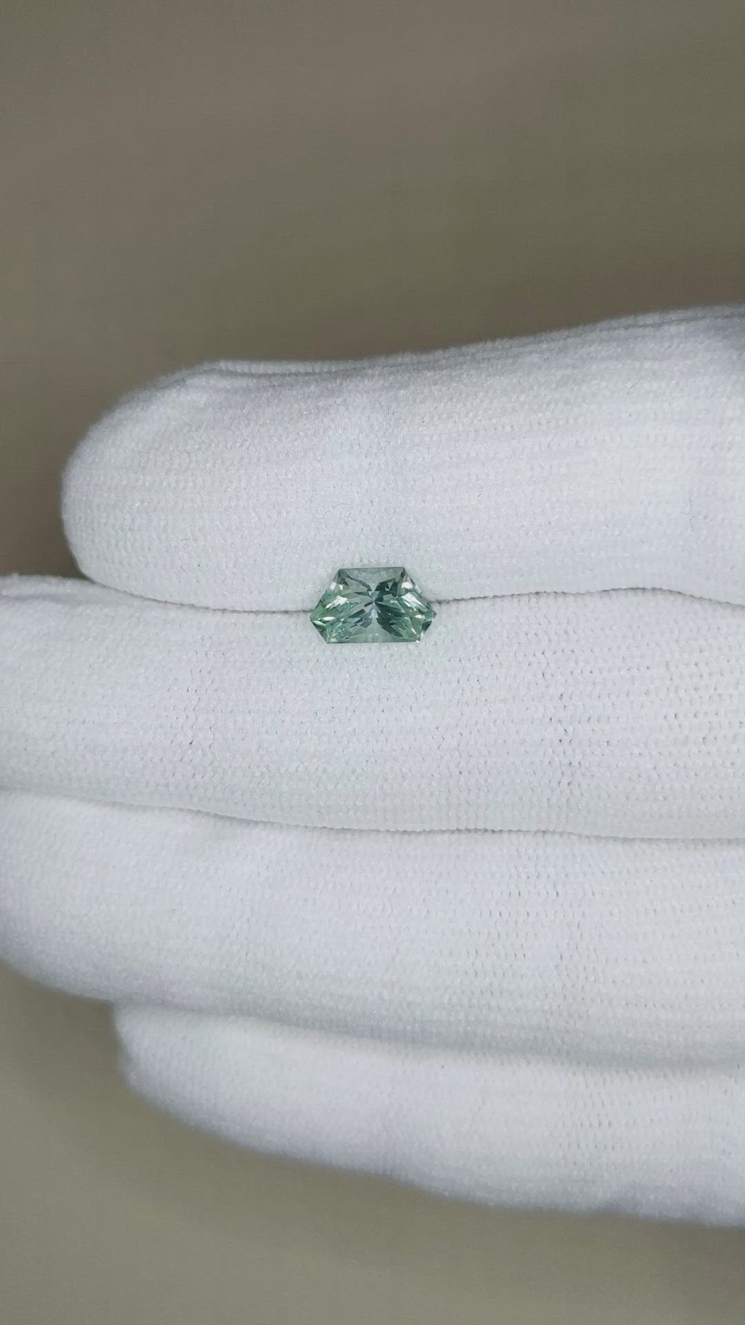 1.59 Ct. Bluish Green Sapphire from Montana Size Video