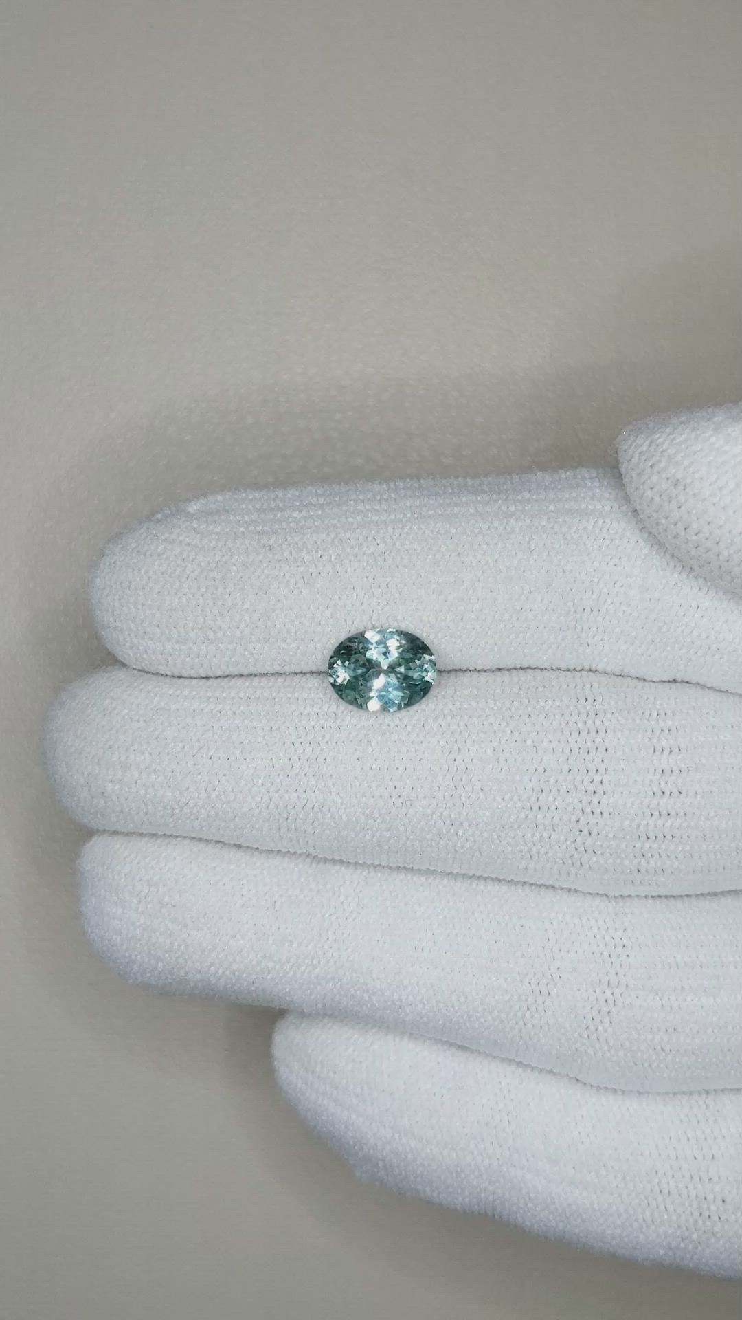 1.68 Ct. Bluish Green Sapphire from Montana Size Video