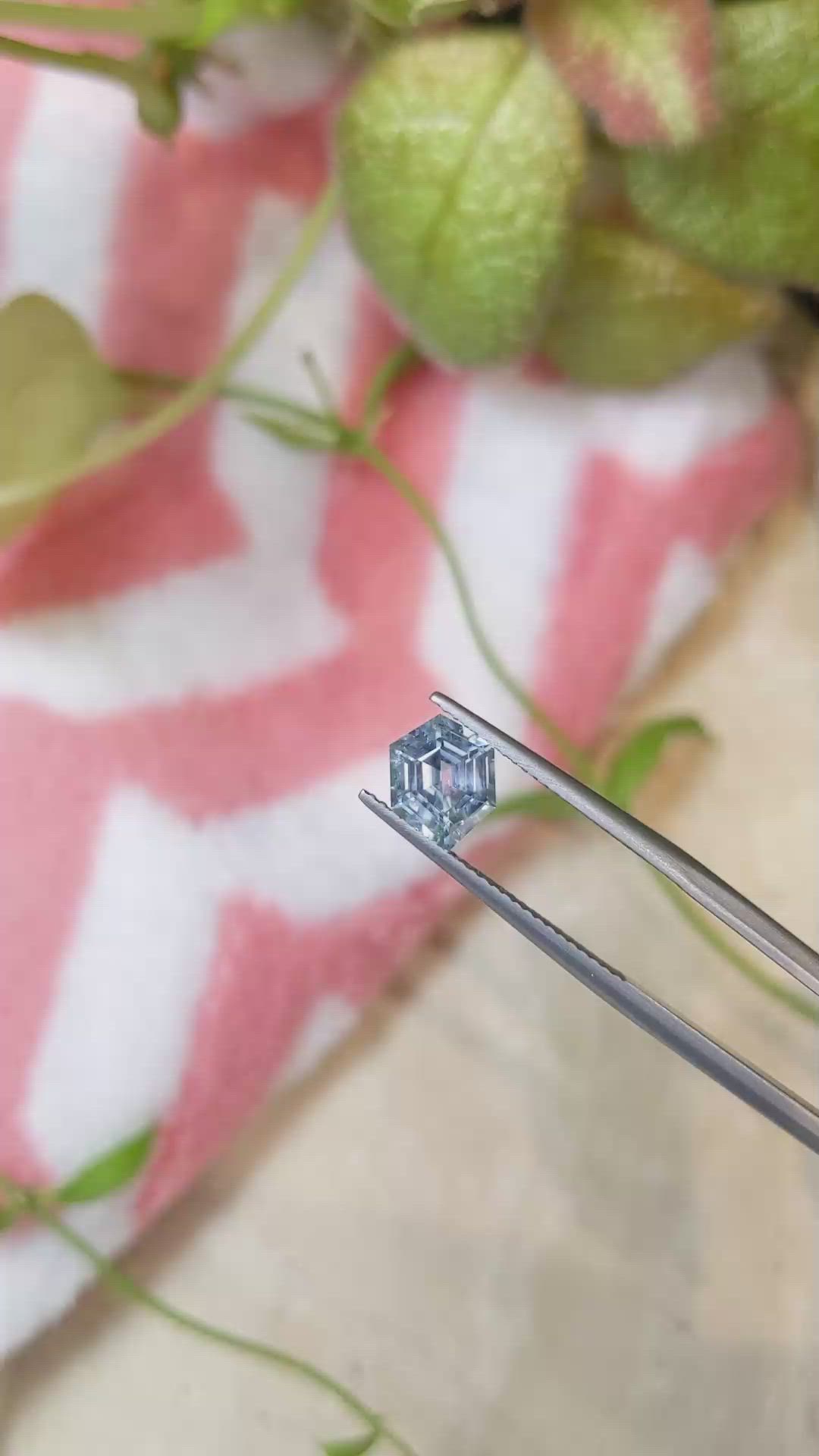 1.86 Ct. Greenish Blue Sapphire from Montana Size Video