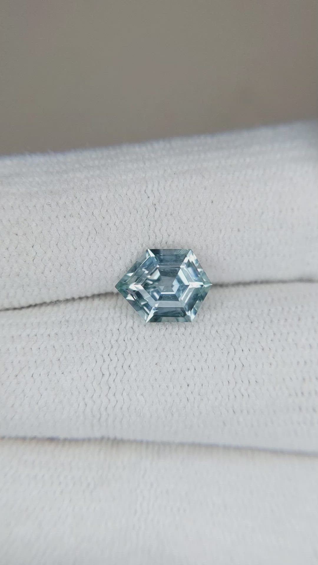 1.86 Ct. Greenish Blue Sapphire from Montana Size Video