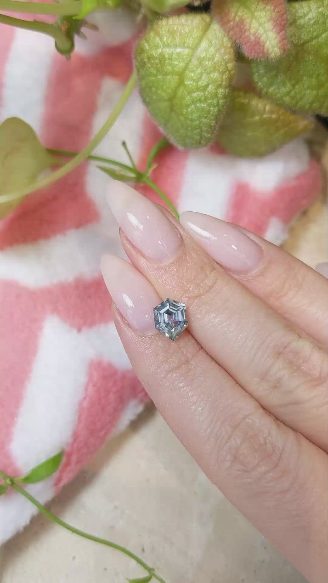 1.86 Ct. Greenish Blue Sapphire from Montana Size Video