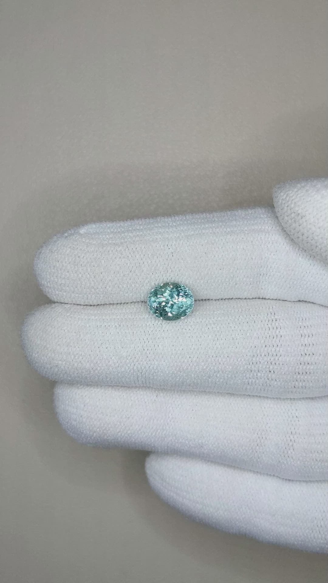 1.88 Ct. Greenish Blue Sapphire from Montana Size Video