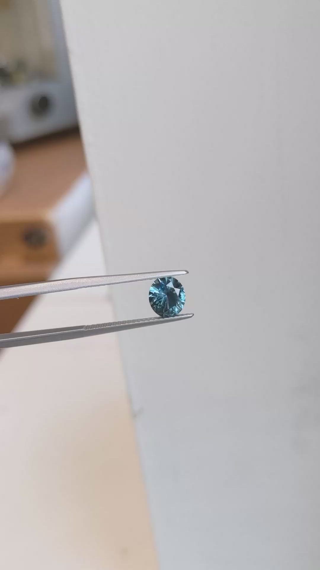 1.88 Ct. Greenish Blue Sapphire from Montana Size Video